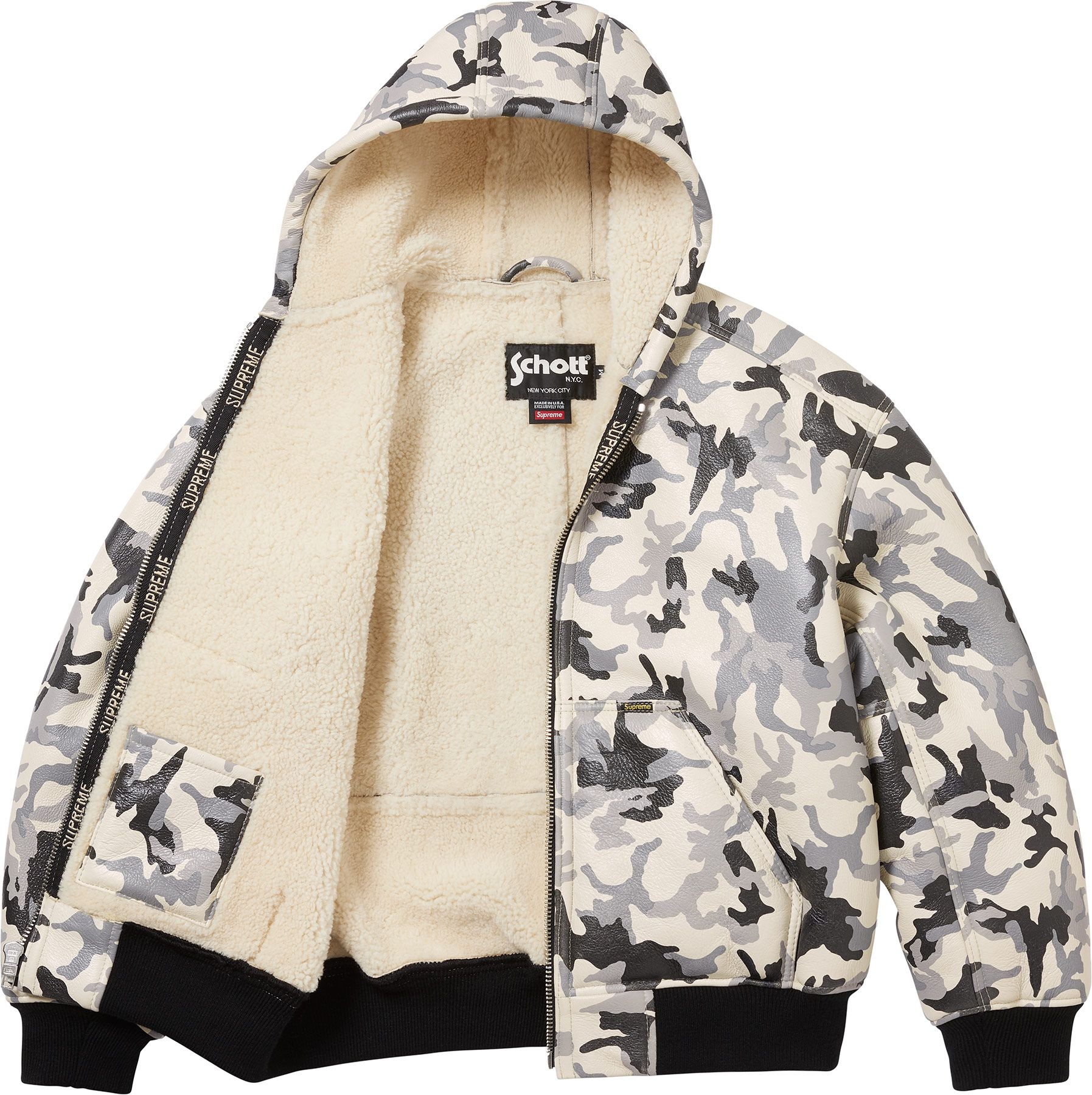 Supreme®/Schott® Shearling Hooded Work Jacket view 22